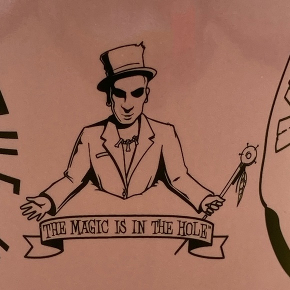 Voodoo Doughnut Donut Pink Coffee Mug The Magic Is In The Hole 4” #2 - Picture 2 of 11